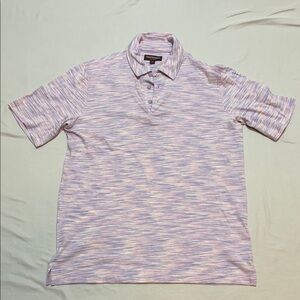 Men’s Johnston & Murphy Lavender Space-Dyed Men’s Polo Size M